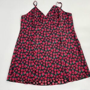 Delicates Rosebud Whimsigoth Lingerie Y2K Mini Satin Slip Dress L Dolls XX